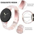 thumbnail image 2 of KOMI Resin Bracelet Compatible Google Pixel Watch Band with Stainless Steel Metal Clasp,Waterproof Lightweight Thin Strap Adjustable Pixel Watch Band for Google Pixel Watch Resin Bands,Tortoise Stone, 2 of 9