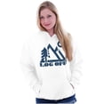 thumbnail image 4 of Log Off Nature Outdoors Hike Camping Unisex Plus Fleece Graphic Hoodie Brisco Brands 4X, 4 of 5
