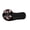 Black, variant on Women's New Summer One-line Floral Over Flat Sandals Summer Sandals for Women Black 36