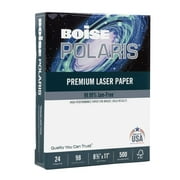 Boise POLARIS Premium Laser Paper, Letter Paper Size, 96 Brightness, 24 Lb, FSC Certified, White, Ream Of 500 Sheets