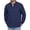 Navy, variant on Men Mandarin Stand Collar Loose Thin Jacket, Light Micro Wrinkle Quick Dry Breathable Long Sleeve Snap Button Outdoor Utility Shacket Jacket with Big Pockets Navy