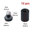 thumbnail image 2 of YISITIAN 12-Pack 3/4" x 1-1/5" Stainless Steel Glass Standoff Mounts, Wall Standoffs Advertising Nails Hardware, Matte Black CJ919-104690, 2 of 5