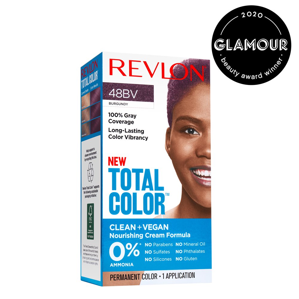 Revlon Total Color Hair Color, Clean and Vegan, 100 Gray Coverage