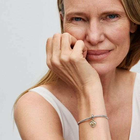 Pandora Lab-grown Diamond Engravable Mum Double Dangle Charm