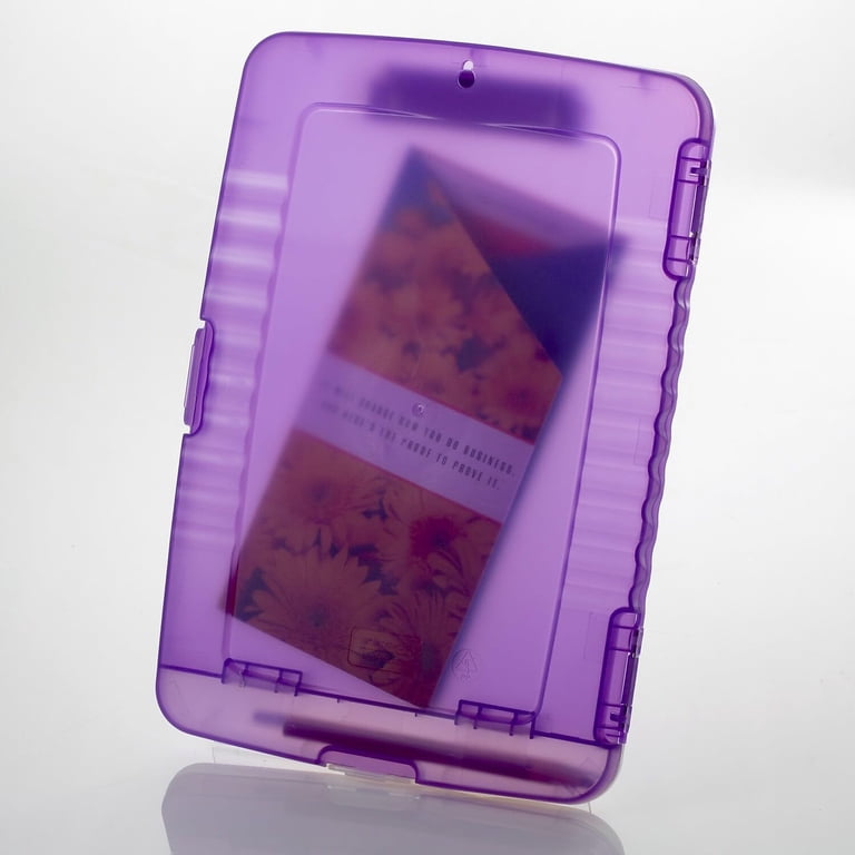OfficeMate Slim Clipboard Storage Box, Purple photo 5