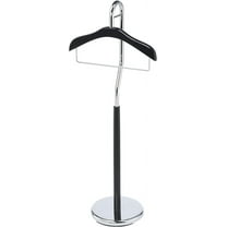 Proman Proudcts Amber Valet Stand Coat Rack Organizer with Hanger, Trouser Bar, Black