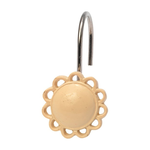 "Filigree" Resin Shower Curtain Hooks in Ivory - Walmart.com