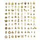 thumbnail image 1 of 100 piezas de colgante de mezcla de amuleto de oro antiguo tibetano DIY para pulsera, collar, fabricación de joyas y artesanía Ormromra LRWJ166, 1 of 6