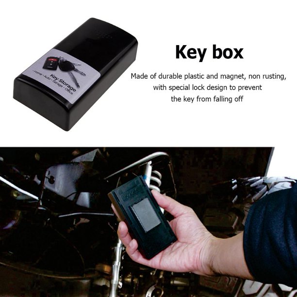 Portable Car Key Secret Box Magnético Creative Car Key Hider Oculto Negro al aire libre