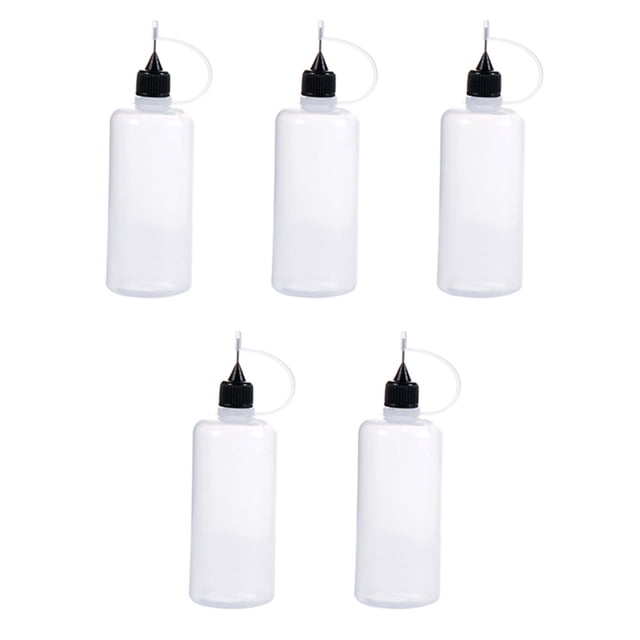Vogacara 5 unids/lote, caja de almacenamiento de botellas de plástico práctica de presión precisa, buen sellado, jarrones de gran capacidad, papel DIY Juguetes de construcción Negro 10ml Vogacara FN010725-06