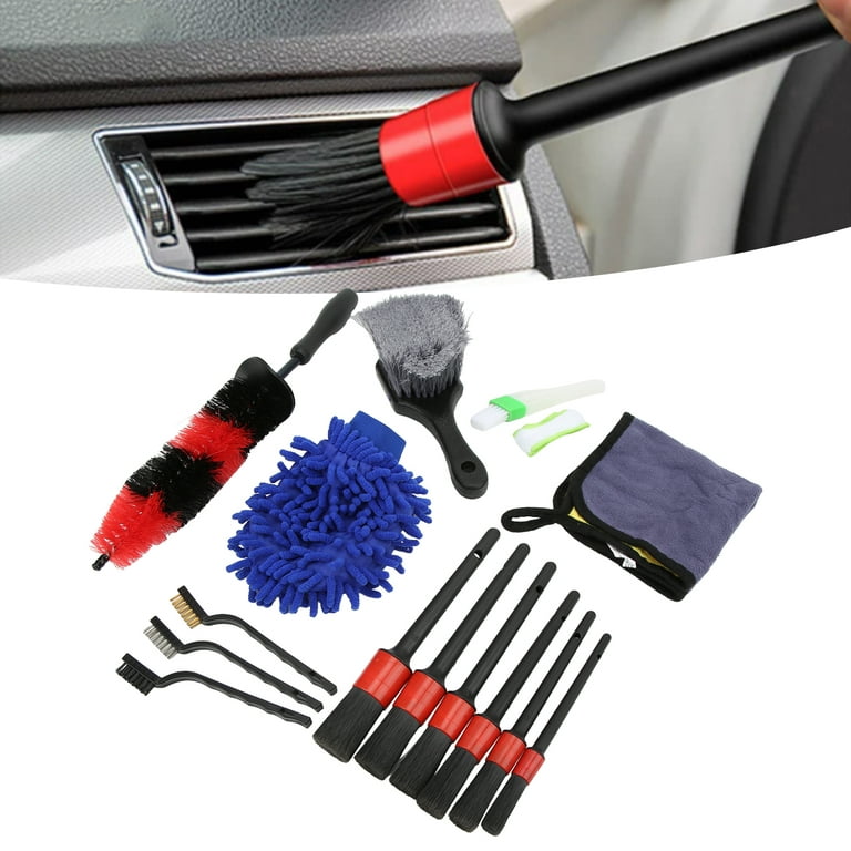 Hands DIY Ultra-Soft Detail Brushes Car Detailing Brush Car Cleaner Tool  Auto Interior Detail Brush for Car Cleaning Vents Dash Trim Brushes Wheel