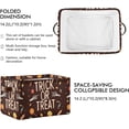thumbnail image 3 of GZHJMY Trick Or Treat Storage Bin Collapsible with Handle, 1PCS Rectangle Waterproof Basket for Storage Cube Closet Organizer for Toy Nursery Book Office Shelf Bathroom, 3 of 7