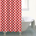 thumbnail image 4 of Red White Checkerboard Checkered Pattern Shower Curtain 72"x84" ,Bathroom Decorative Shower Curtains Set with 12 Hooks,Modern Waterproof Washable Shower Curtain, 4 of 6