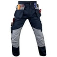 thumbnail image 3 of Notus Men’s Work Casual Tactical Cordura Knee Carpenter Construction Utility Cargo Work Trousers Pants Navy 40-32, 3 of 5