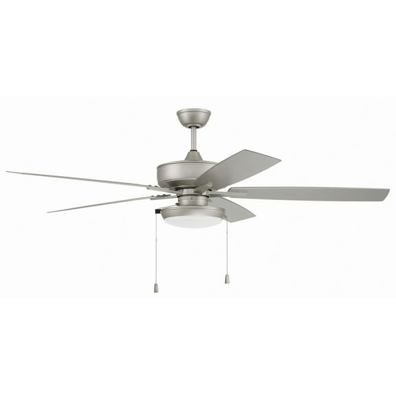 OS119PN5-Craftmade Lighting-Outdoor Super Pro - 5 Blade Ceiling Fan with Light Kit In Classic Style-60 Inche Wide-Painted Nickel Finish