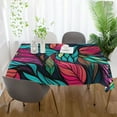 thumbnail image 6 of Ryvnso Leaves Blue Rectangle Table Cloth Tablecover Dinning Tablecloth 60"x108", 6 of 8