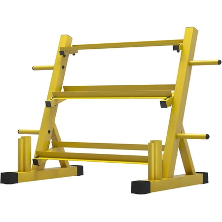 Dumbbell Rack Multifunctional Weight Stand for Home Gym Suitable for Storage of Dumbbell, Weight Plates, and Curl Bar