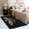 thumbnail image 3 of Moth Rugs for Bedroom - 4x6 Rug - Moth Rug - Aesthetic Butterfly Area Rug - Moon Vintage Rugs - Retro Black Carpet, 3 of 7