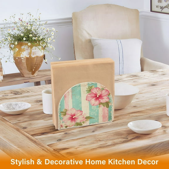 BZSMCE Napkin Holder Creative Floral Elegance Pattern Classic Napkin Holders