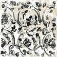 thumbnail image 2 of Vess, June Erica 20x20 White Modern Wood Framed Museum Art Print Titled - Parchment Brocade IV, 2 of 4
