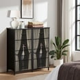 thumbnail image 6 of Moody Dresser for Bedroom with 4 Storage Drawers Moody Crane Eclectic Vintage Bird Humorous Animal Black White Dressers Chest of Drawers Steel Framed Fabric Closet Organizers for Entryway, 6 of 7