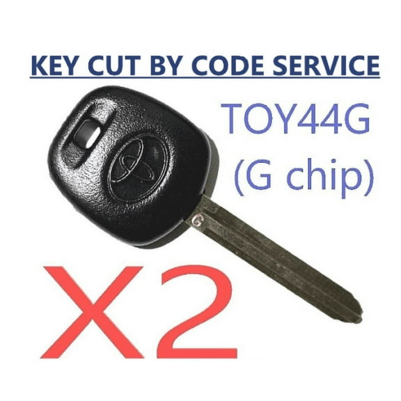 CUT BY CODE SERVICE   X2 Toyota Scion TOY44G 2010-2016 G-Chip Transponder Key VLS