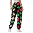 thumbnail image 4 of UngA Women Christmas Pants High Waisted Baggy 2025 Cinch Bottom Sweatpants Gym Jogger Women's Sweatpants,Size XXL, 4 of 6