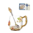 thumbnail image 1 of Taza para beber AISVELDY, taza de cristal con forma de flor con cuchara, caja de regalo, 1 of 7