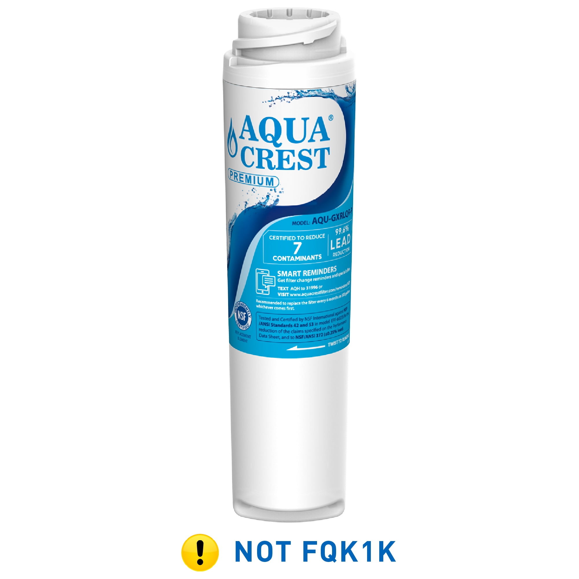 AQUA CREST GXRLQR Inline Water Filter, NSF 53&42 Certified to Reduce 99