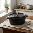 thumbnail image 6 of Staub Cast Iron 5.75-qt Coq au Vin Cocotte - Matte Black, 6 of 6