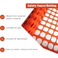 thumbnail image 4 of Safety Fence Plastic Mesh Fencing Roll, 4'x100' Feet 1 Roll with 100 Zip Ties, Temporary Reusable Netting for Snow Fence, Garden, Construction and Animal Barrier (Orange LW 15.43 lb/roll), 4 of 6