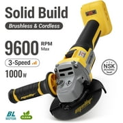 Mellif Brushless Cordless Angle Grinder, Compatible with Dewalt 20V MAX Battery, Side Grinding and Polishing Tool(with Battery)