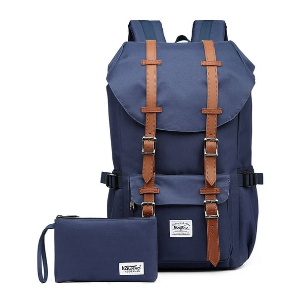 KAUKKO School Travel mochila para universidad flexible con portátil para 15",22L(Nylon/ Azul) KAUKKO EP5T12