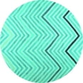 thumbnail image 1 of Ahgly Company Indoor Round Abstract Turquoise Blue Contemporary Area Rugs, 5' Round, 1 of 4