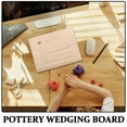 thumbnail image 3 of Homoyoyo Ceramic Clay Wedging Board with Wood Base, Khaki Drying Board for Pottery Sculpting and Craft Accessories, 1 Set, 3 of 7