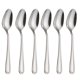 thumbnail image 1 of HISSF Cucharas de cena de acero inoxidable 18/0 de cucharas de mesa, 6 piezas para el hogar, cocina, restaurante, aptas para lavavajillas, 7,08 pulgadas, color plateado, 1 of 1