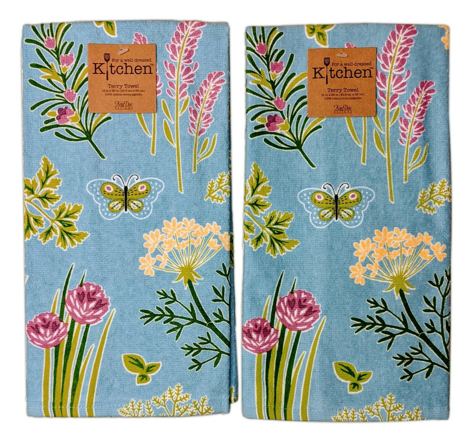 Kay Dee Designs Journal Flower Garden Terry Towel