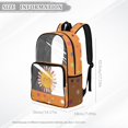 thumbnail image 7 of ZIATUBLES Smiling Sun Print Clear Backpack Heavy Duty, Fabric & PVC Transparent Backpack with Front Pockets & Side Mesh, See Through Bookbag for School College Security, 7 of 7