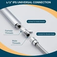 thumbnail image 3 of Shower Flow Water Valve  Brass Shut Off Valve for Hand Shower  RV Hose Flow Restrictor  Chrome, 3 of 9