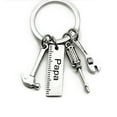 thumbnail image 1 of CAROOTU Stainless Steel Keychain with Mini Simulation Wrench Tool Pendant 9*28cm Key Buckle with Letters Gift for Father's Day, 1 of 6