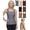 Blue, variant on Built-in Bra Comfort Shaper Tank, Seamless Shaper Tank Tops No Underwire, No Tight Band, No Straps that Dig or Slip