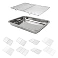 thumbnail image 1 of Stainless Steel Filter Rack Grill Oven Heavy Duty Heat Resistant Cooling Rack Easy to Clean Dishwasher Safe Strainer Rack for Baking Barbecue, 1 of 7