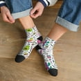 thumbnail image 3 of Fuzoiu Fun Animal with Unicorn Print Adult Socks, Crew Moisture-wicking Socks, Unisex Cushion Crew Socks,Casual Sports Ankle Socks, 3 of 7