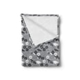 thumbnail image 2 of Grey and White Soft Flannel Fleece Throw Blanket, Bird Silhouettes Among Blooming Flowers and Leaves, Cozy Plush for Indoor and Outdoor Use, 60" x 80", Charcoal Grey White, by Ambesonne, 2 of 5