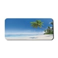 thumbnail image 1 of Ocean Computer Mouse Pad, Tropical Beach with Palm Trees in the Ocean Summer Paradise Image Modern Design, Rectangle Non-Slip Rubber Mousepad X-Large, 35" x 15", Blue Green Cream, by Ambesonne, 1 of 2