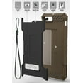 thumbnail image 4 of Case for iPhone 8 Plus, Brown Tri-Shield Rugged Cover [with Kickstand + Credit Card Wallet Slot + Wrist Strap] for Apple iPhone 8 Plus, iPhone 7 Plus, 4 of 5