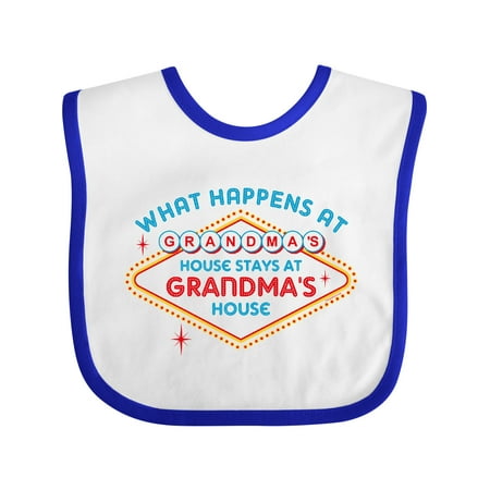 

Inktastic Las Vegas Stays at Grandma s Gift Baby Boy or Baby Girl Bib