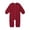 Wine, variant on EnJoCho Kids Fall Solid Romper Toddler Boys Girls Long Sleeve Button Jumpsuit Winter Ribbed Knit Bodysuit with Pocket Home Casual Sleep Outing Clothes