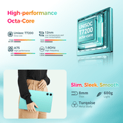 ODEA 12 inch Tablet 2K FHD IPS Android 15, A12 12GB RAM+128GB ROM(2TB TF), Octa Core, 8000mAh, 8MP+13MP Dual Camera, Face Unlock/GPS/Widevine L1/GMS/5G WiFi/BT5.0, Home Office & Entertainment