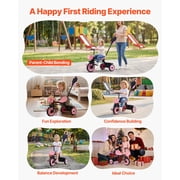 KFFKFF Toddler Tricycle & Stroller for Ages 18 Months to 5 Years, Kids Trike with Push Handle, Adjustable Seat & Storage, Outdoor Play Tricycle, Gift for Boys and Girls